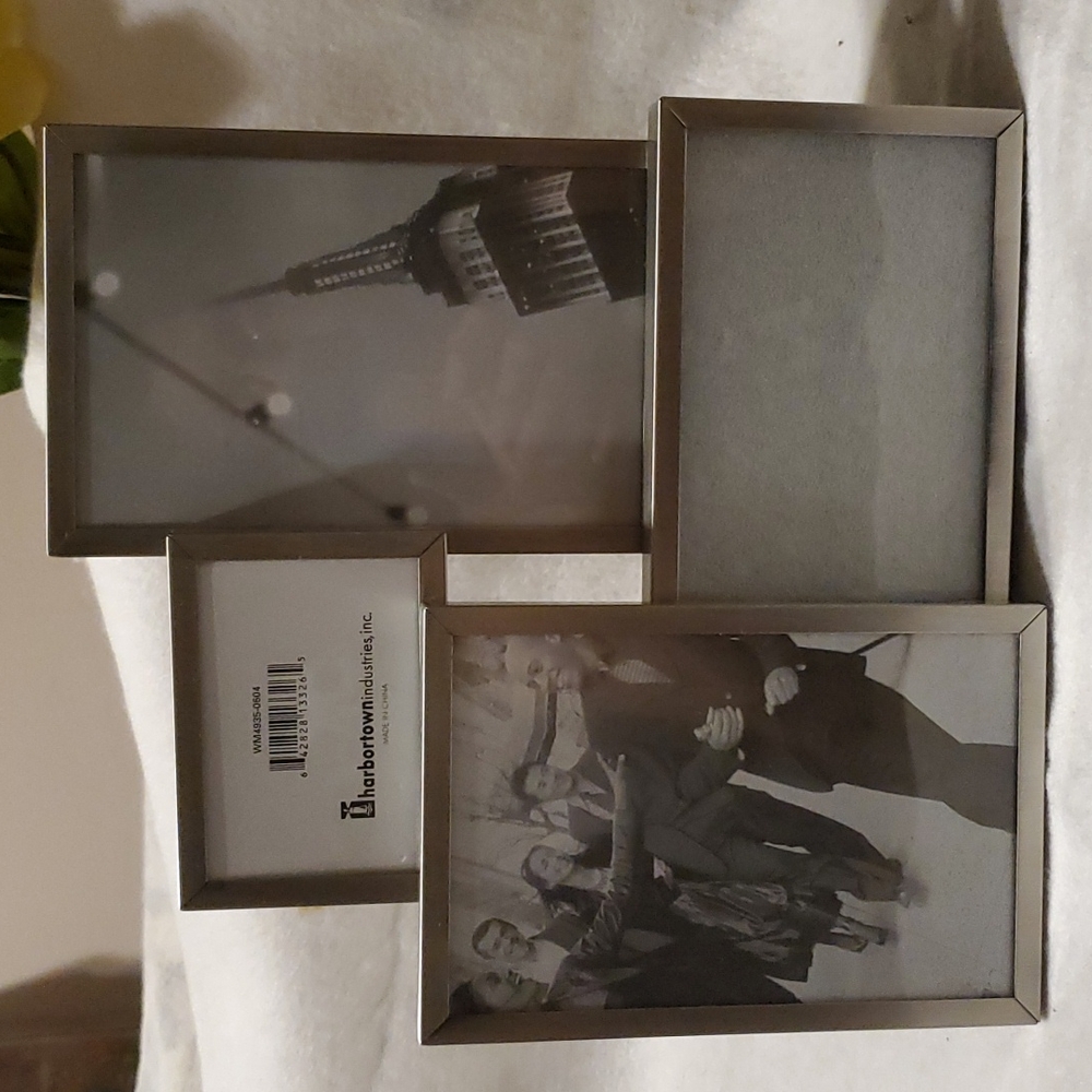 Uptown Connected Desk Picture Frames-(2)4" x 6", (1)3.5" x 5", (1)2.5" x 3"-EUC